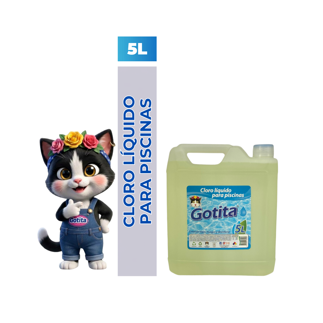 Cloro Piscina Gotita 5% 5L